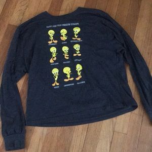 Long sleeve gray tweety shirt